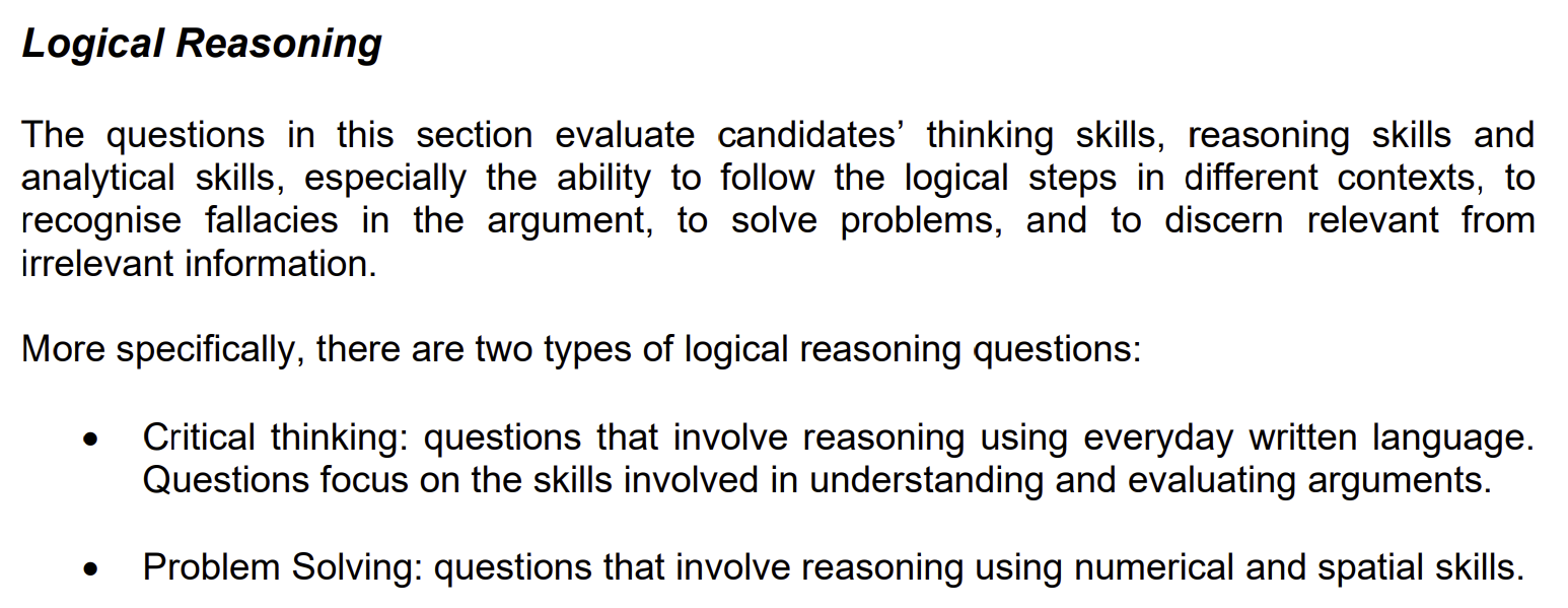 IMAT's Logical Reasoning Syllabus