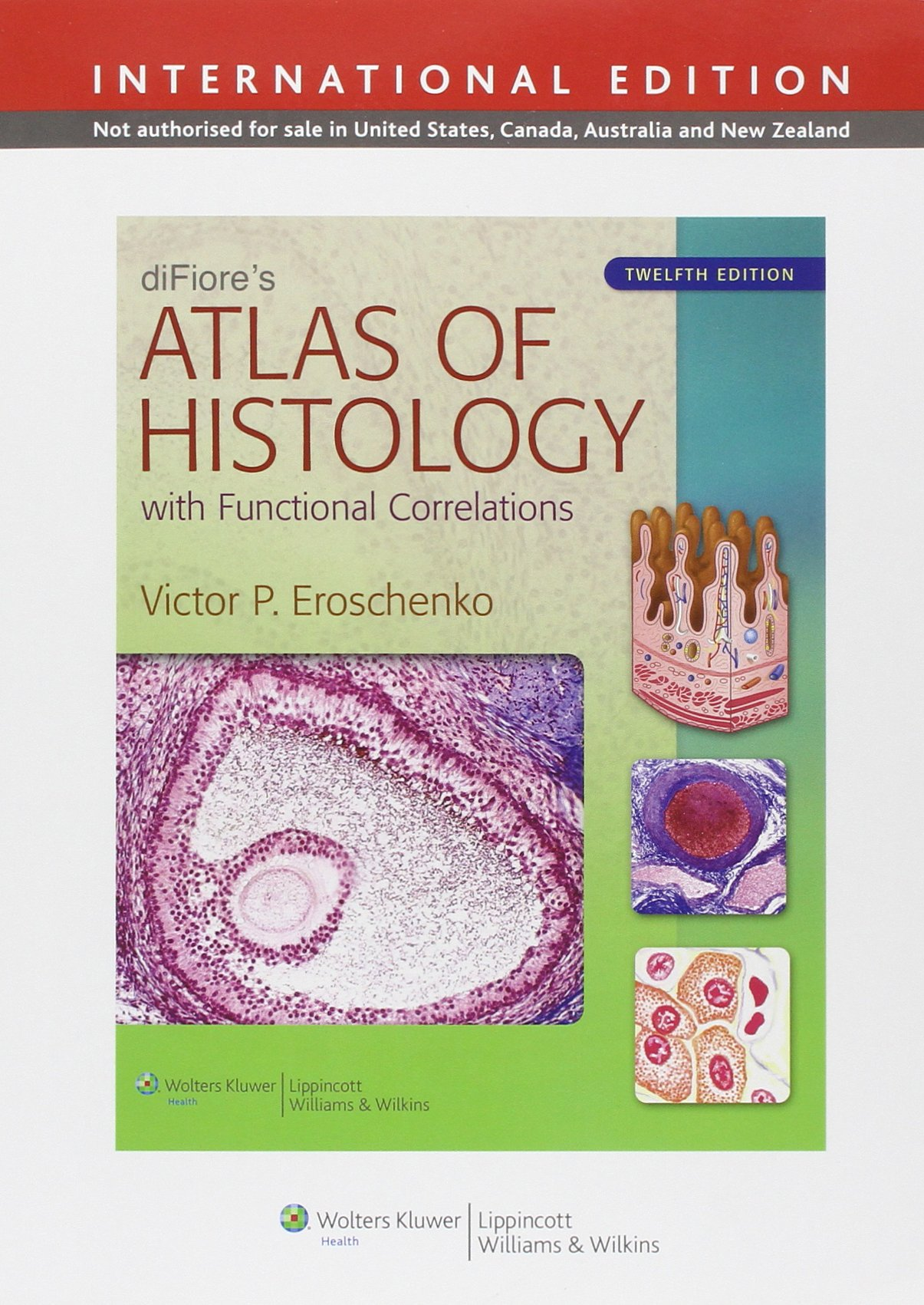 DiFiore's Atlas Of Histology With Functional Correlations By Victor P. Eroschenko